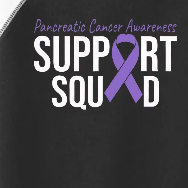 We Wear Purple Pancreatic Cancer Awareness Support Squad Toddler Fine Jersey T-Shirt