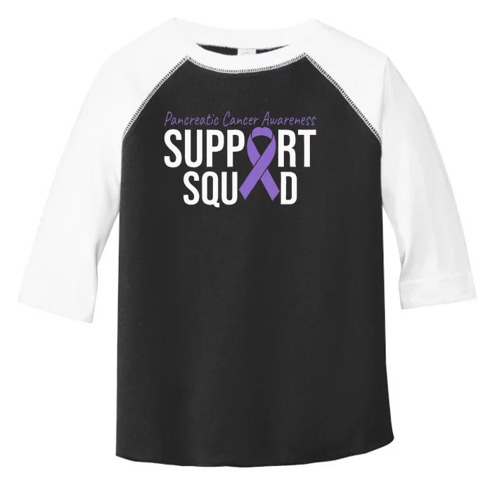 We Wear Purple Pancreatic Cancer Awareness Support Squad Toddler Fine Jersey T-Shirt