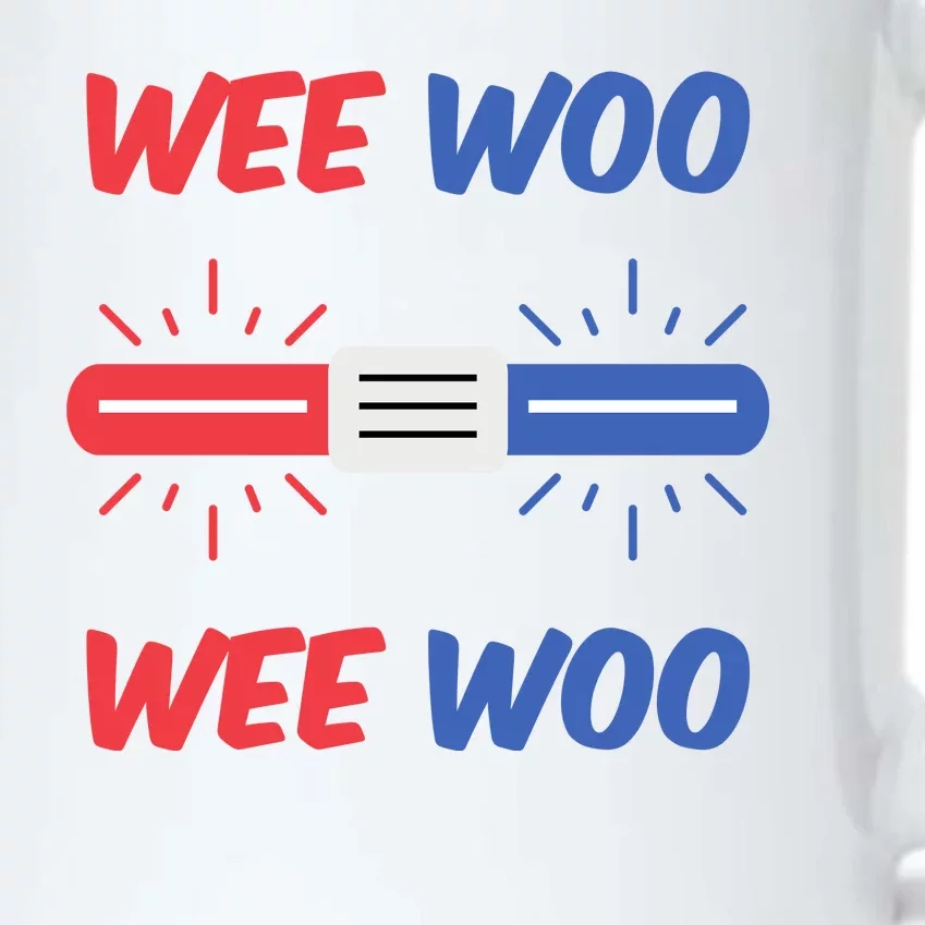 Wee Woo Police Car Funny Black Color Changing Mug