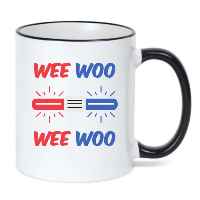 Wee Woo Police Car Funny Black Color Changing Mug