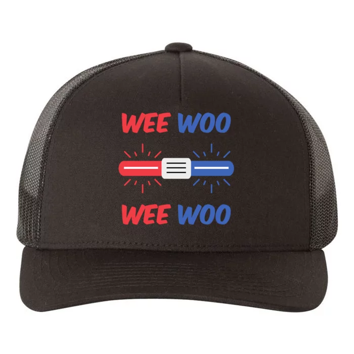 Wee Woo Police Car Funny Yupoong Adult 5-Panel Trucker Hat