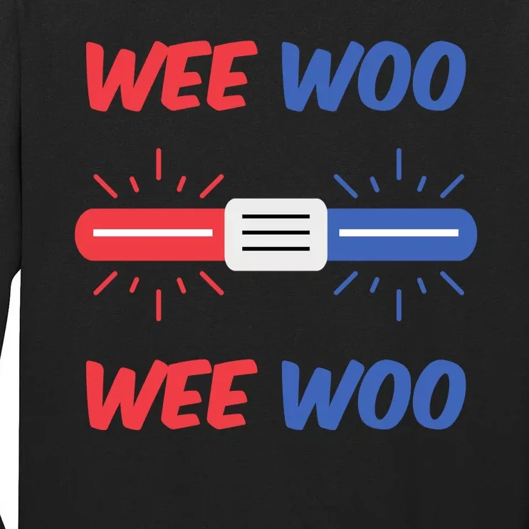 Wee Woo Police Car Funny Tall Long Sleeve T-Shirt