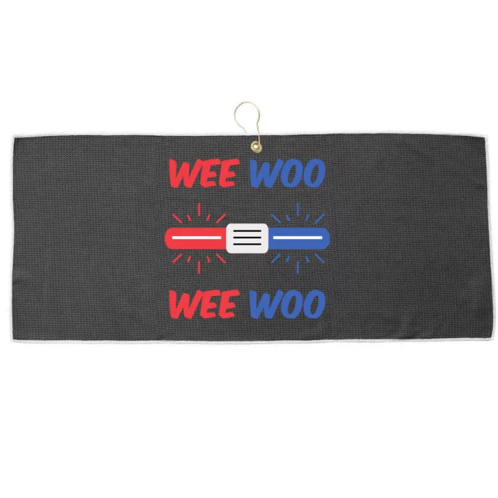 Wee Woo Police Car Funny Large Microfiber Waffle Golf Towel