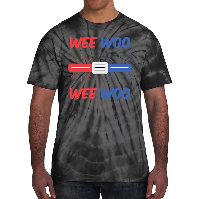 Wee Woo Police Car Funny Tie-Dye T-Shirt