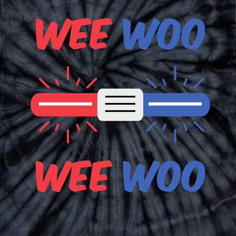 Wee Woo Police Car Funny Tie-Dye T-Shirt