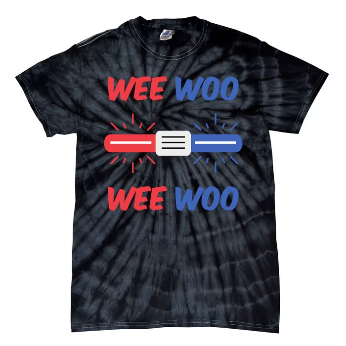 Wee Woo Police Car Funny Tie-Dye T-Shirt