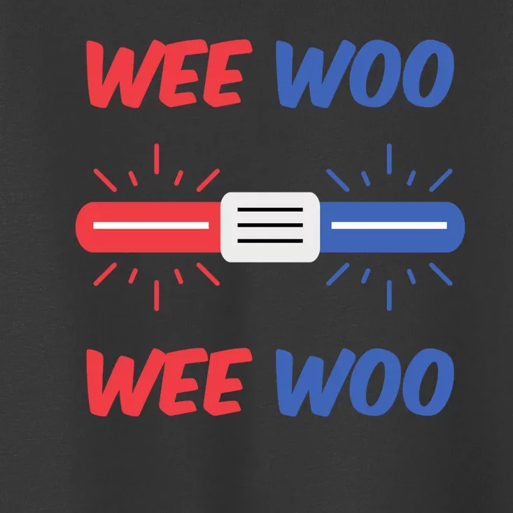 Wee Woo Police Car Funny Toddler T-Shirt