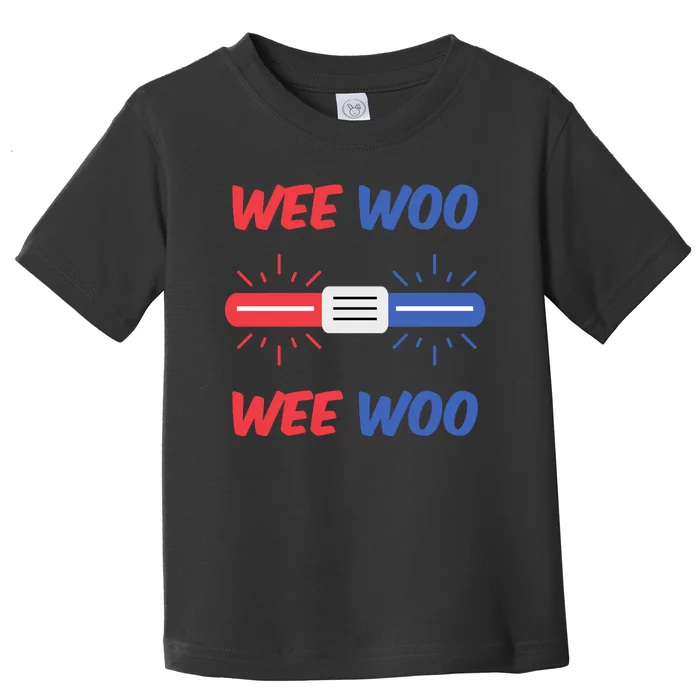 Wee Woo Police Car Funny Toddler T-Shirt