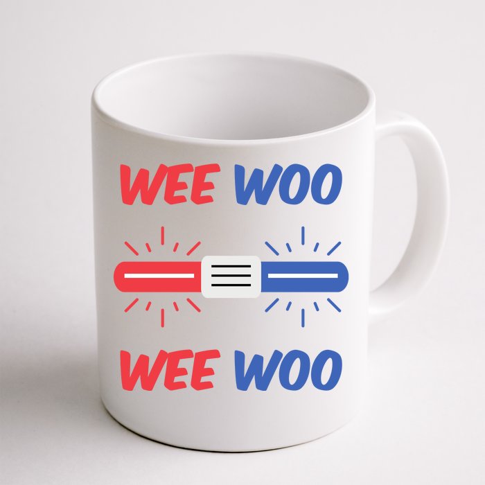 Wee Woo Police Car Funny Front & Back Coffee Mug