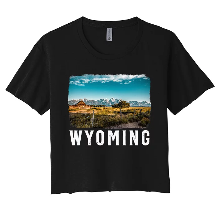 Wyoming Wyoming Pride Wyoming Native Women's Crop Top Tee