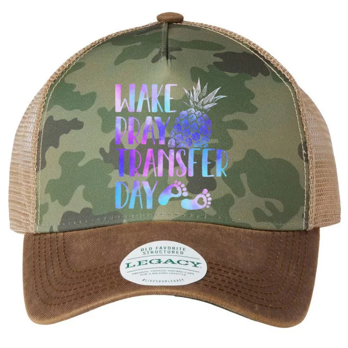 Women Wake Pray Transfer Day Cute Ivf Mom Infertility Legacy Tie Dye Trucker Hat