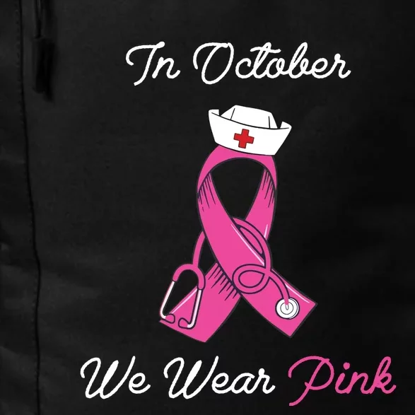 We Wear Pink Cute Stethoscope Breast Cancer Nurse Daily Commute Backpack