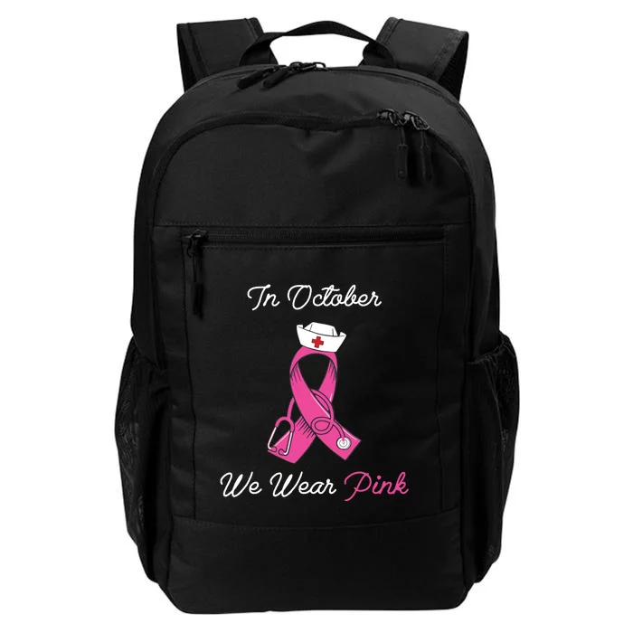 We Wear Pink Cute Stethoscope Breast Cancer Nurse Daily Commute Backpack