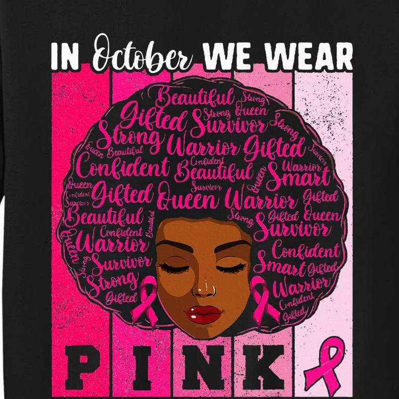 We Wear Pink In October Breast Cancer African Sweatshirt