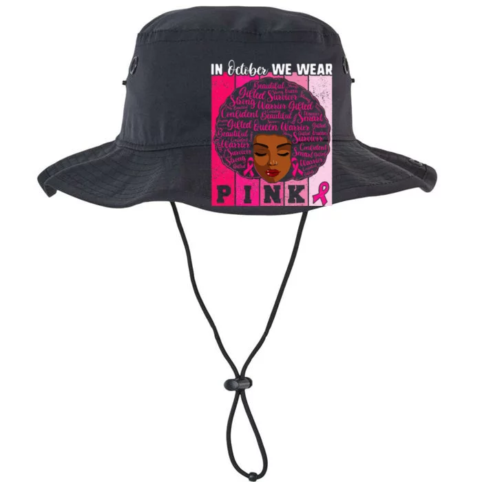 We Wear Pink In October Breast Cancer African Legacy Cool Fit Booney Bucket Hat