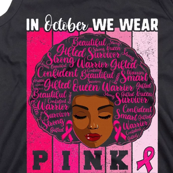 We Wear Pink In October Breast Cancer African Tank Top