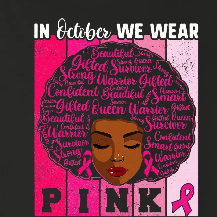 We Wear Pink In October Breast Cancer African Toddler Long Sleeve Shirt