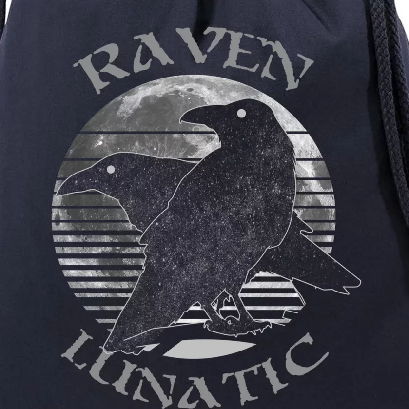 Wiccan Witch Pagan Occult Raven Lunatic Retro Moon Gift Drawstring Bag