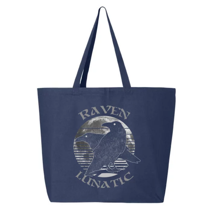 Wiccan Witch Pagan Occult Raven Lunatic Retro Moon Gift 25L Jumbo Tote