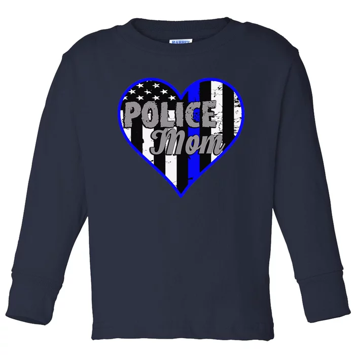 Womens Women's Police Mom Law Enforcement Mother's Day Gift Toddler Long Sleeve Shirt