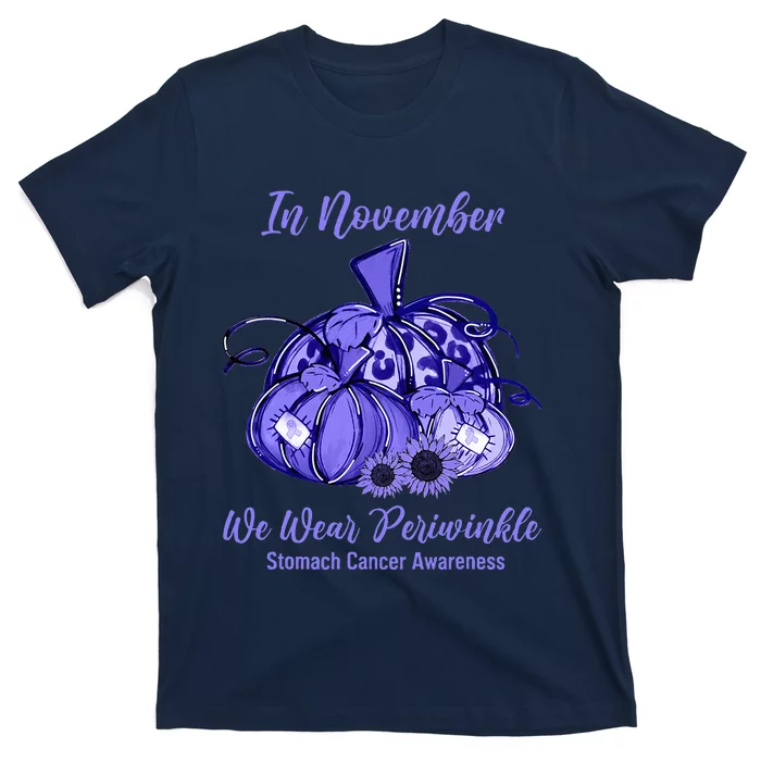 we wear periwinkle pumpkin stomach cancer awareness T-Shirt