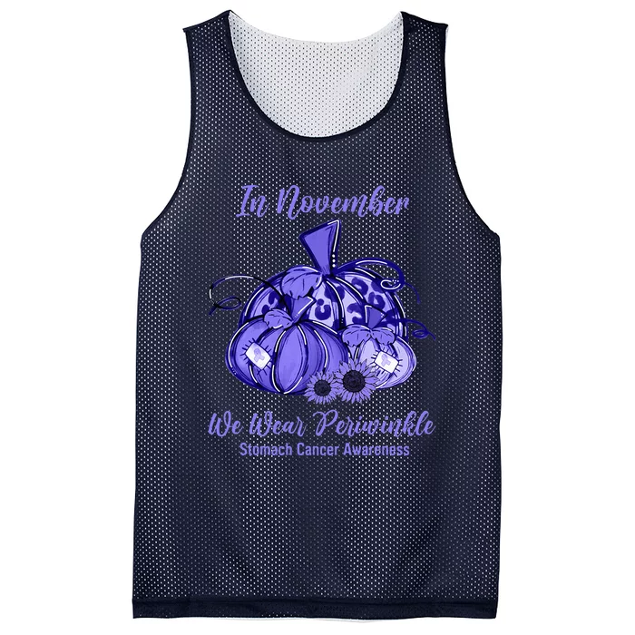 we wear periwinkle pumpkin stomach cancer awareness Mesh Reversible Basketball Jersey Tank