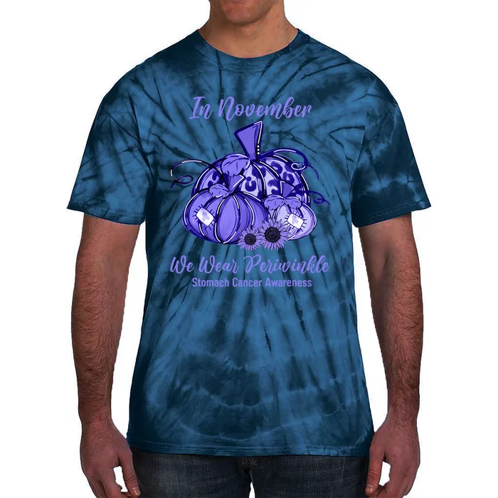 we wear periwinkle pumpkin stomach cancer awareness Tie-Dye T-Shirt