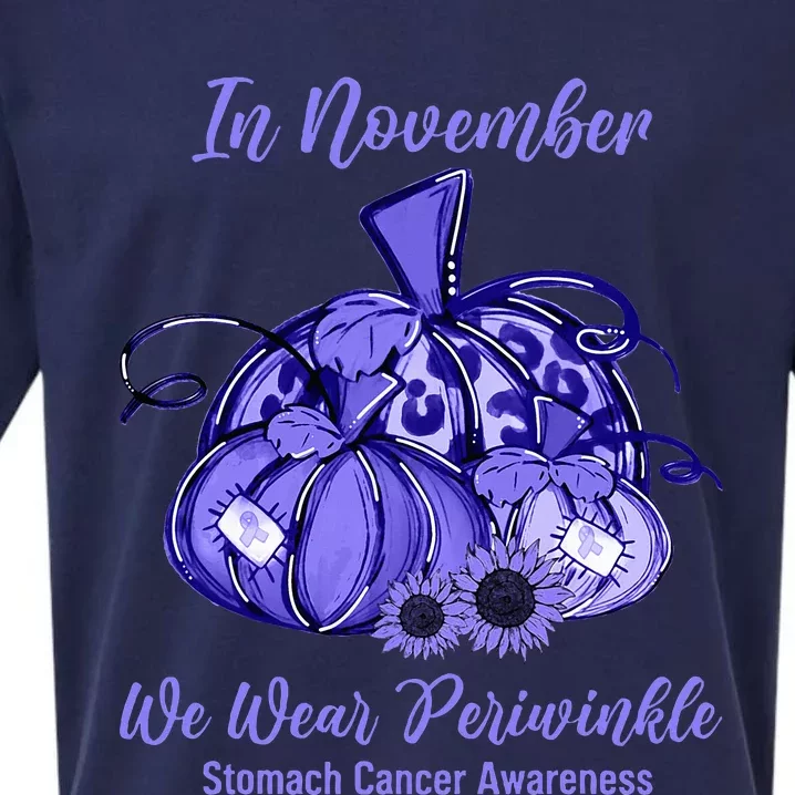 we wear periwinkle pumpkin stomach cancer awareness Sueded Cloud Jersey T-Shirt