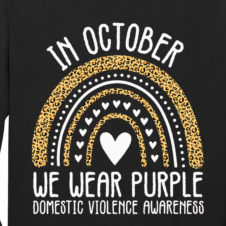 We Wear Purple Family Domestic Violence Awareness Month Tall Long Sleeve T-Shirt