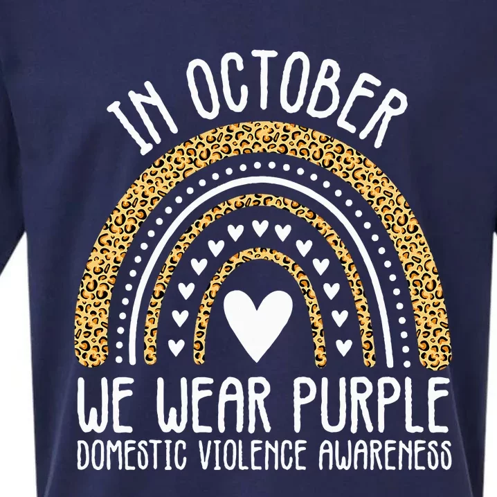 We Wear Purple Family Domestic Violence Awareness Month Sueded Cloud Jersey T-Shirt