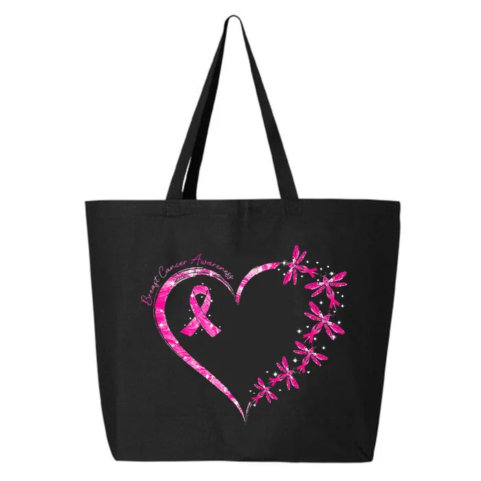 We Wear P.I.N.K Breast Cancer Awareness Dragonfly 25L Jumbo Tote