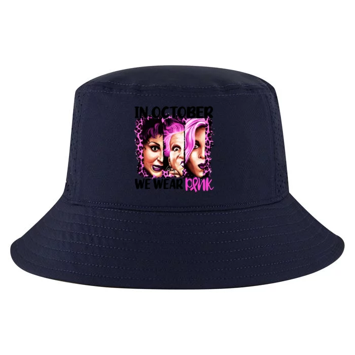 We Wear Pink In October Halloween Movies Fictional Characters Breast Cancer Cool Comfort Performance Bucket Hat