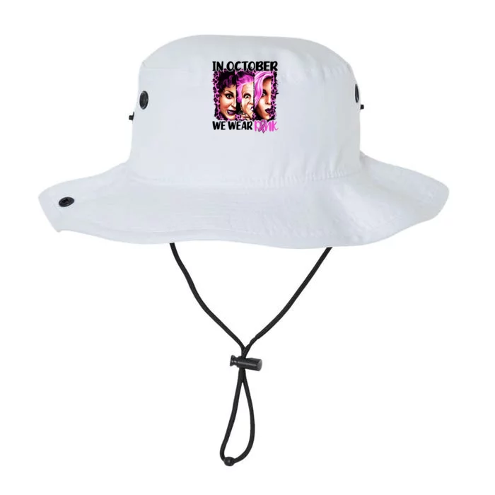 We Wear Pink In October Halloween Movies Fictional Characters Breast Cancer Legacy Cool Fit Booney Bucket Hat