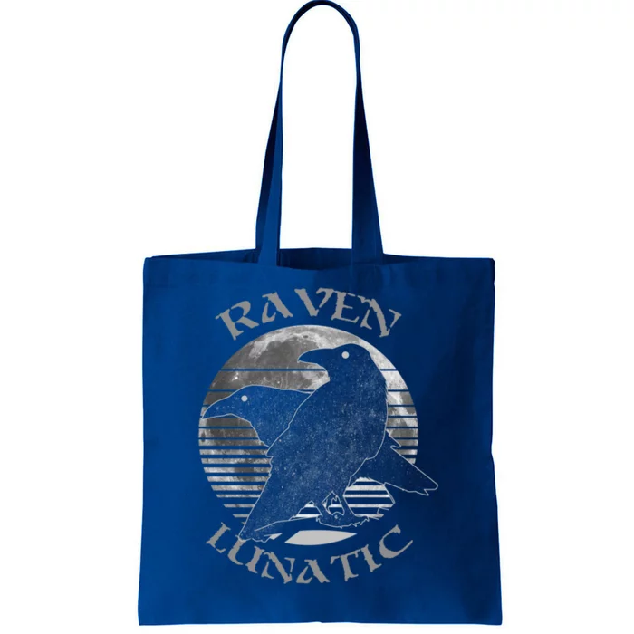 Wiccan Witch Pagan Occult Raven Lunatic Retro Moon Gift Tote Bag