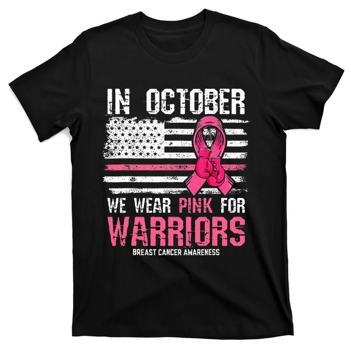 We Wear P.I.N.K For Warriors Breast Cancer Awareness T-Shirt