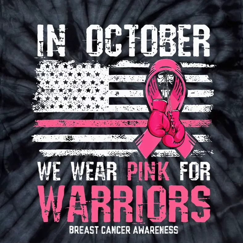 We Wear P.I.N.K For Warriors Breast Cancer Awareness Tie-Dye T-Shirt