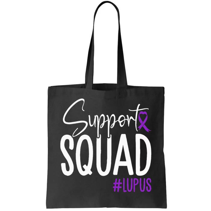 We Wear Purple Lupus Awareness Support Squad Tote Bag