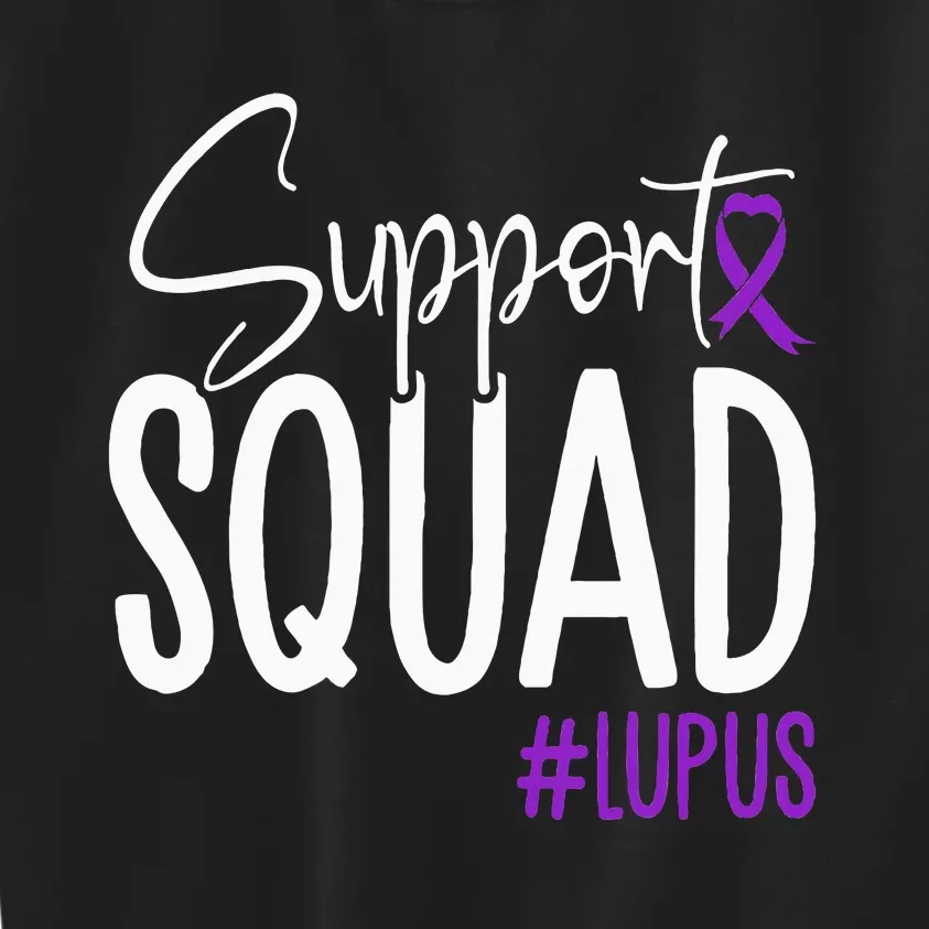 We Wear Purple Lupus Awareness Support Squad Kids Sweatshirt