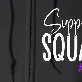 We Wear Purple Lupus Awareness Support Squad Full Zip Hoodie