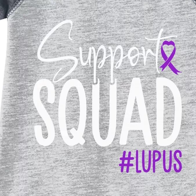 We Wear Purple Lupus Awareness Support Squad Infant Baby Jersey Bodysuit