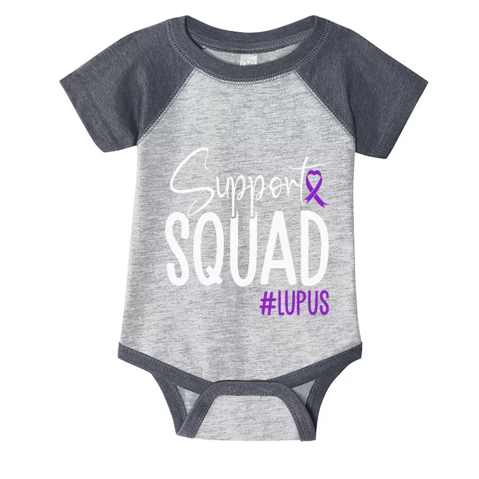 We Wear Purple Lupus Awareness Support Squad Infant Baby Jersey Bodysuit