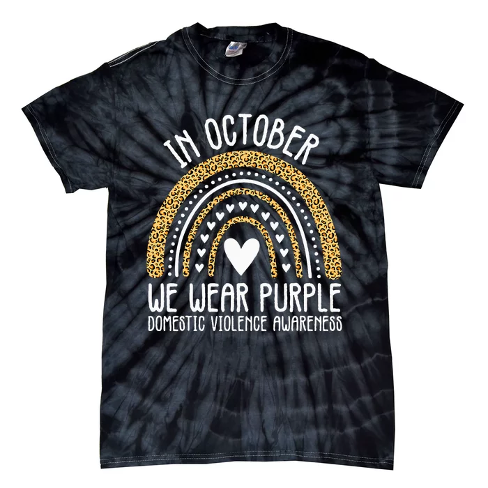 We Wear Purple Family Domestic Violence Awareness Month Tie-Dye T-Shirt