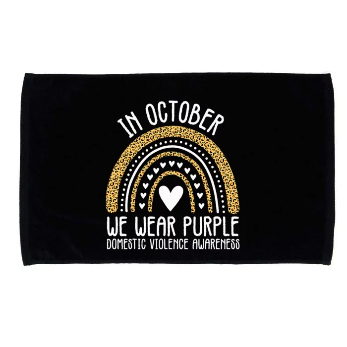 We Wear Purple Family Domestic Violence Awareness Month Microfiber Hand Towel