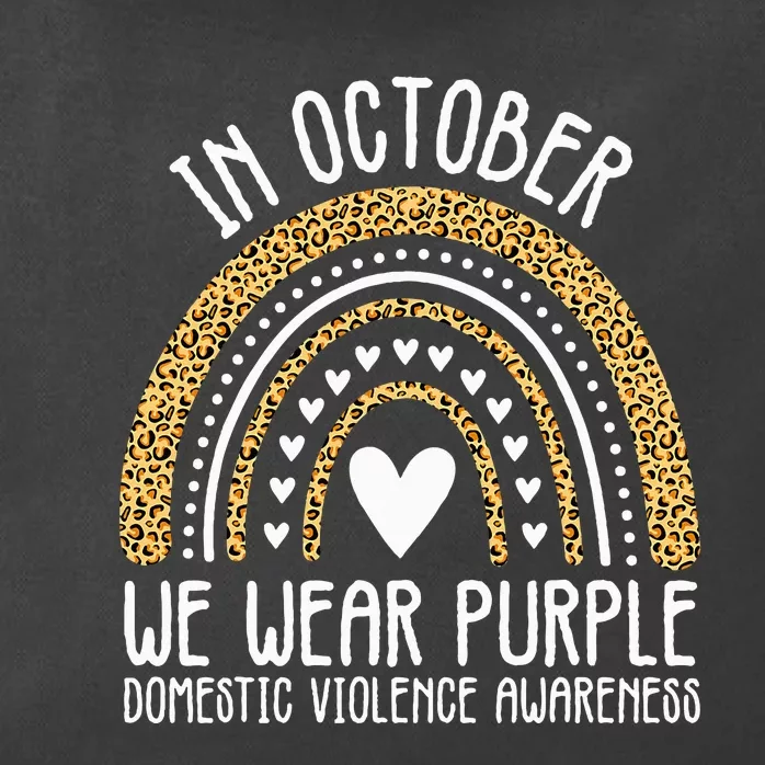 We Wear Purple Family Domestic Violence Awareness Month Zip Tote Bag