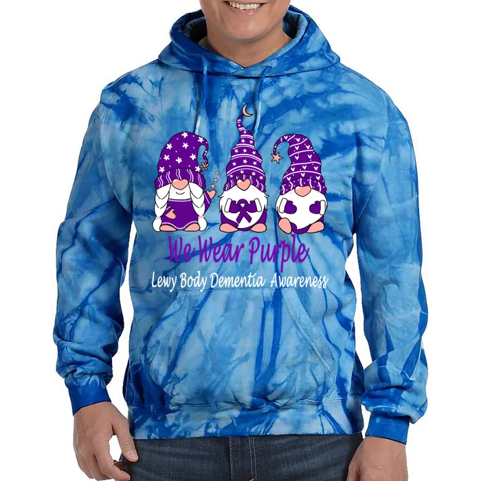 We Wear Purple For Lewy Body Detia Awareness Gift Tie Dye Hoodie