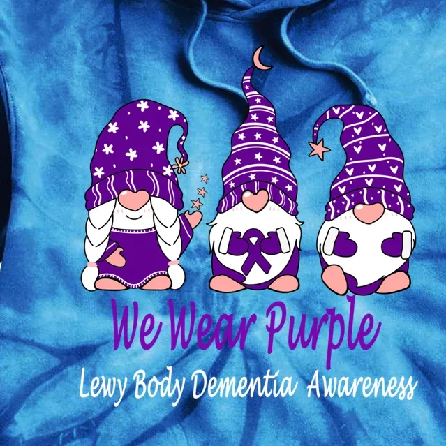 We Wear Purple For Lewy Body Detia Awareness Gift Tie Dye Hoodie