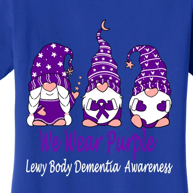 We Wear Purple For Lewy Body Detia Awareness Gift Women's T-Shirt