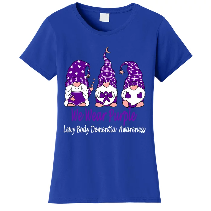 We Wear Purple For Lewy Body Detia Awareness Gift Women's T-Shirt