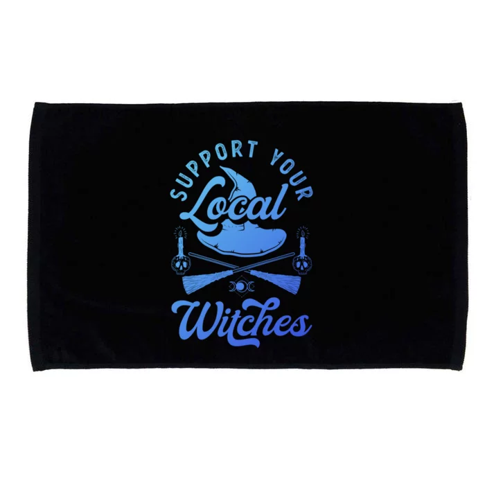 Witchcraft Wicca Pagan Support Your Local Witches Gift Microfiber Hand Towel