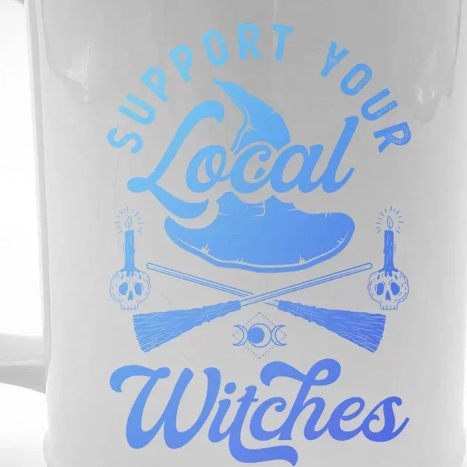 Witchcraft Wicca Pagan Support Your Local Witches Gift Front & Back Beer Stein